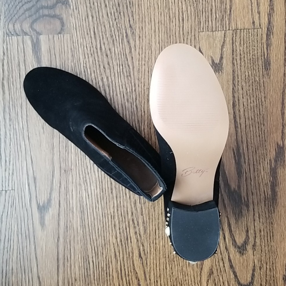 Bettye's Black Cow Suede Ankle Boots - Picture 6 of 7